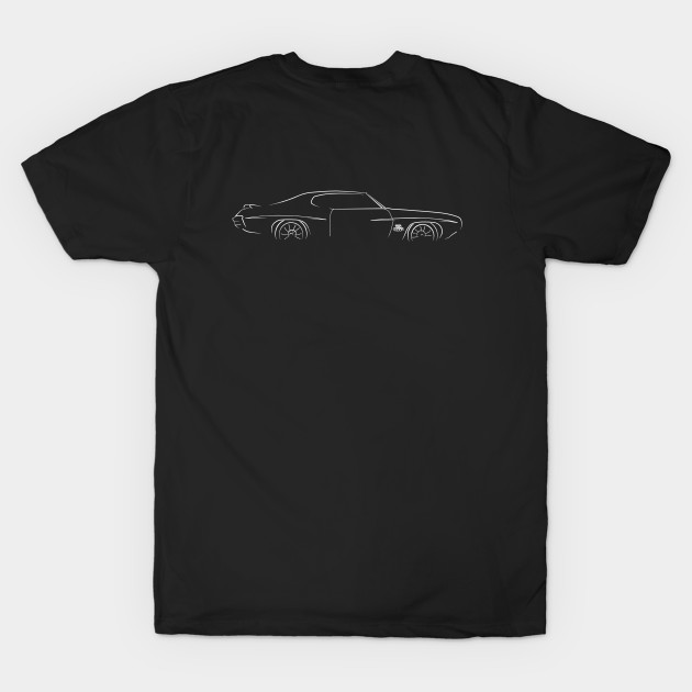 front/profile 1970 Pontiac GTO - stencil, white by mal_photography